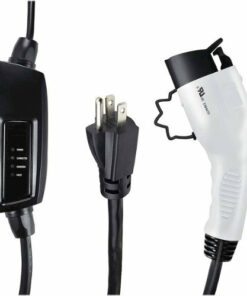 Lectron - 21' J1772 Electric Vehicle Charger with 16A EV NEMA 5-15 Plug - White