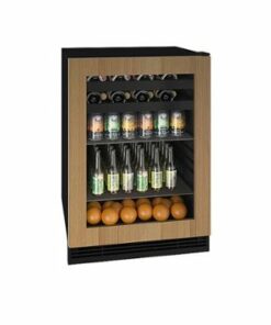 U-Line - 85-bottle or 105-can or 16-750ml Wine Bottle Capacity Beverage Center with Convection Cooling System - Custom Panel Ready