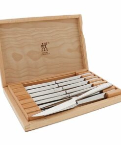Henckels - ZWILLING 8-pc Stainless Steel Steak Knife Set w/Presentation Case - Black