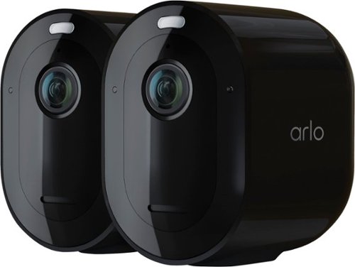 Arlo - Pro 4 Spotlight Camera, 2 Pack - VMC4250B - Black