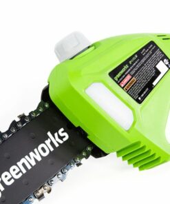 Greenworks - 8 in. 24-Volt Pole Saw (2.0Ah Battery and Charger Included) - Black/Green