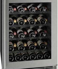 U-Line - 5.4 cu ft 38-750ml bottle Wine Refrigerator - Stainless steel