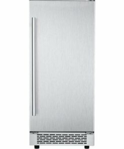 Hanover - The Vault Series 15" 32-Lb. Freestanding Icemaker with Reverible Door and Touch Controls - Silver