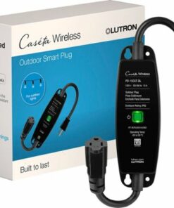 Lutron - Caseta Weatherproof+ Outdoor Smart Plug for Landscape and String Lighting, On/Off Switch - Black
