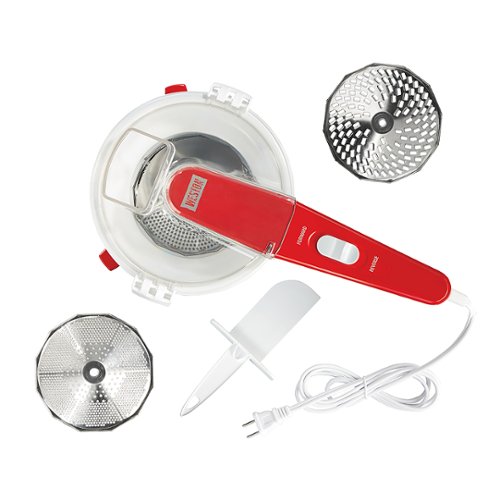 Weston - Electric Food Mill with 3 Stainless Steel Milling Discs - white