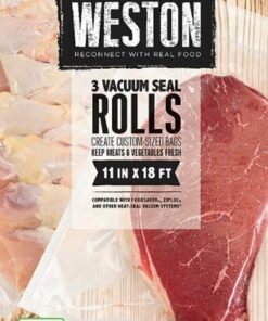 Weston - Vac Sealer Bags, 11" x 18' Roll 3-Pack (total 11" x 54') - N/A