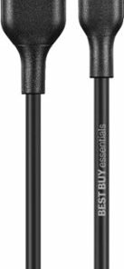 Best Buy essentials™ - 3' USB-C to USB Charge-and-Sync Cable - Black