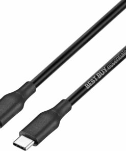 Best Buy essentials™ - 9' USB-C to USB-C Charge-and-Sync Cable - Black