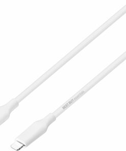 Best Buy essentials™ - 9’ Lightning to USB-C Charge-and-Sync Cable - White
