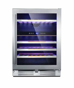 Avanti - Elite Series 46 Bottle Dual Zone Wine Cooler - Stainless steel
