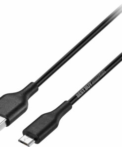 Best Buy essentials™ - 5' Micro USB to USB Charge-and-Sync Cable - Black