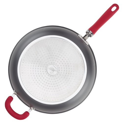 Rachael Ray - Create Delicious 12.5-Inch Frying Pan - Gray with Red Handle
