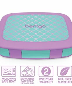 Bentgo - Kids Prints Mermaid Scales Lunch Box - Aqua/Orchid