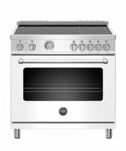 Bertazzoni - Master Series 5.9 Cu. Ft. Freestanding Electric Induction Range with Power Bridge Zone. - White