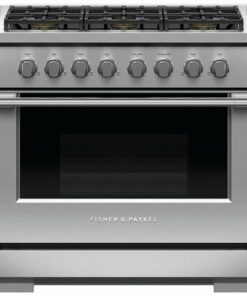 Fisher & Paykel - Professional 36 inch 6 Burner Gas Range - Stainless steel
