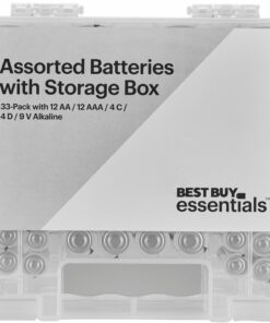 Best Buy essentials™ - Assorted Batteries with Storage Box (33-Pack)