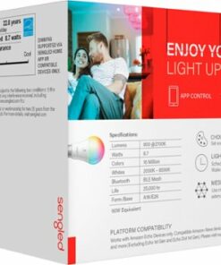 Sengled - Smart A19 LED 60W Bulb Bluetooth Mesh Works with Amazon Alexa (4-pack) - Multicolor