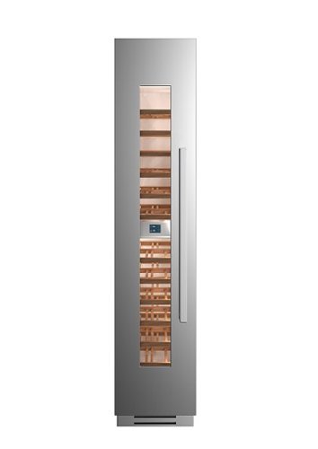 Bertazzoni - 52-Wine Bottle Wine Cellar Column with Two Temperature Zones - Stainless steel 1