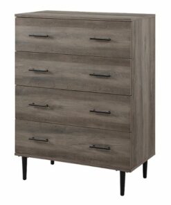 Walker Edison - 30” Modern 4 Drawer Vertical Storage Chest - Grey Wash