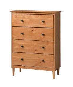 Walker Edison - Modern 4 Drawer Dresser - Caramel
