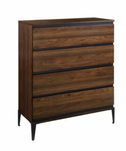 Walker Edison - 36” Urban Industrial 4 Drawer Dresser - Dark Walnut
