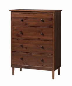Walker Edison - Modern 4 Drawer Dresser - Walnut