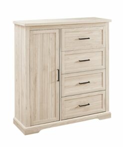 Walker Edison - 45” Coastal Style 4 Drawer Wardrobe - Birch
