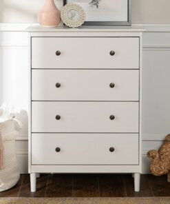 Walker Edison - Modern 4 Drawer Dresser - White