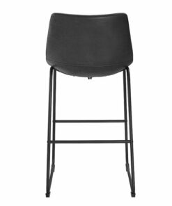 Walker Edison - 30" Industrial Faux Leather Barstools, Set of 2 - Black