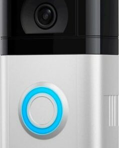 Ring - Video Doorbell 4 - Smart Wi-Fi Video Doorbell - Wired/Battery Operated - Satin Nickel