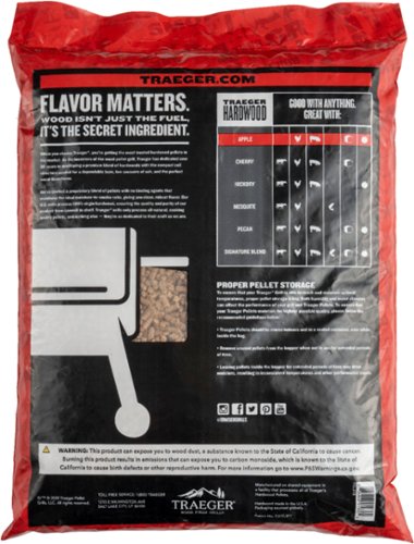 Traeger Grills - Premium Hardwood Pellets - Apple - Brown