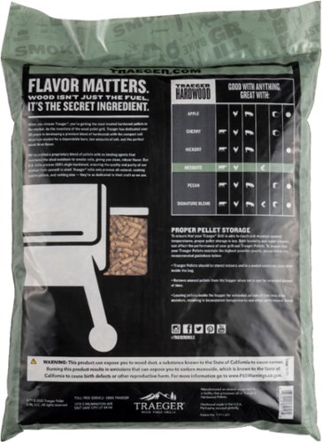 Traeger Grills - Premium Hardwood Pellets - Mesquite - Brown