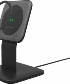 mophie - Snap+ 15W Fast Charge Wireless Charging Stand with MagSafe Compatibility - Black