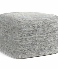 Simpli Home - Fredrik Square Pouf - Cream
