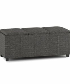 Simpli Home - Avalon Storage Ottoman - Ebony