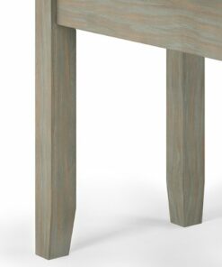Simpli Home - Artisan SOLID WOOD 14 inch Wide Rectangle Transitional Narrow Side Table in - Distressed Grey