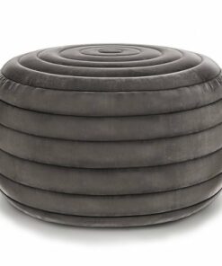 Simpli Home - Vivienne Round Pouf - Grey