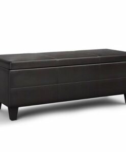 Simpli Home - Avalon Lift Top Rectangular Storage Ottoman - Tanners Brown