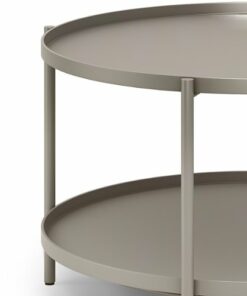 Simpli Home - Monet Metal Coffee Table - Warm Grey