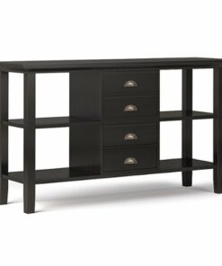 Simpli Home - Redmond SOLID WOOD 54 inch Wide Transitional Console Sofa Table in - Hickory Brown