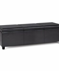 Simpli Home - Avalon Extra Large Storage Ottoman Bench - Tanners Brown