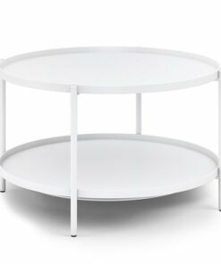 Simpli Home - Monet Metal Coffee Table - White