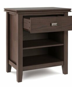 Simpli Home - Night Stand, Bedside table - Warm Walnut Brown