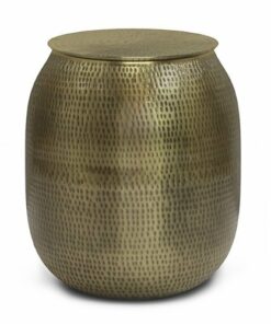 Simpli Home - Griffen Metal Storage Accent Table - Antique Gold