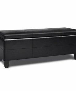 Simpli Home - Afton Storage Ottoman Bench - Midnight Black