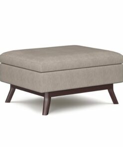 Simpli Home - Owen Coffee Table Storage Ottoman - Natural