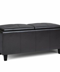 Simpli Home - Avalon 2 Tray Storage Ottoman - Tanners Brown