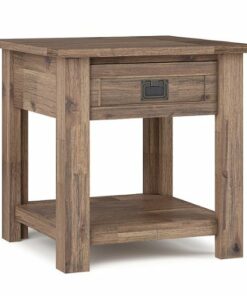 Simpli Home - Monroe End Table - Rustic Natural Aged Brown