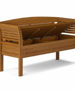 Simpli Home - Arlington Entryway Storage Bench - Light Golden Brown