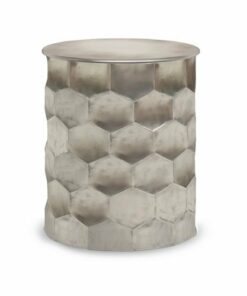 Simpli Home - Whitney Metal Storage Side Table - Antique Silver